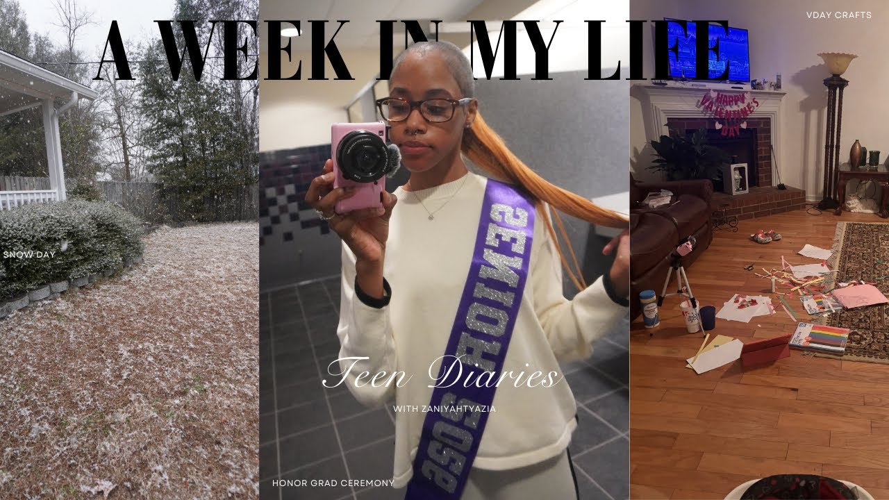 teen diaries: snow in georgia?? vday day decor & crafts, honor grad ceremony, & more!