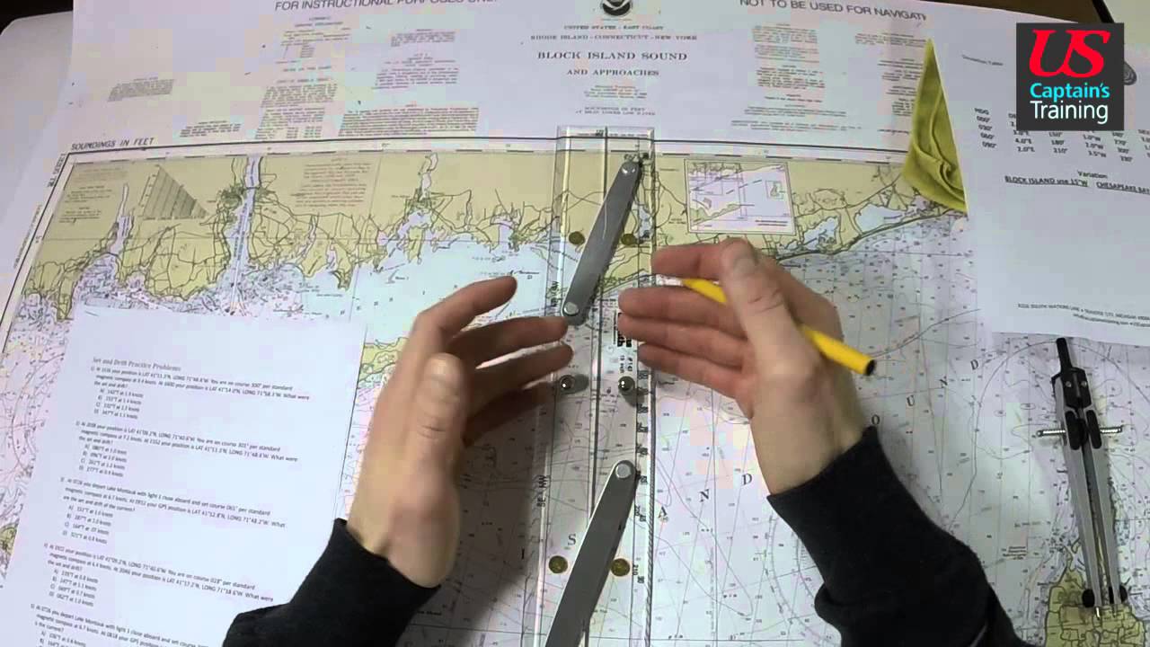 Captain License Chart Navigation – Set and Drift Practice Problem 2