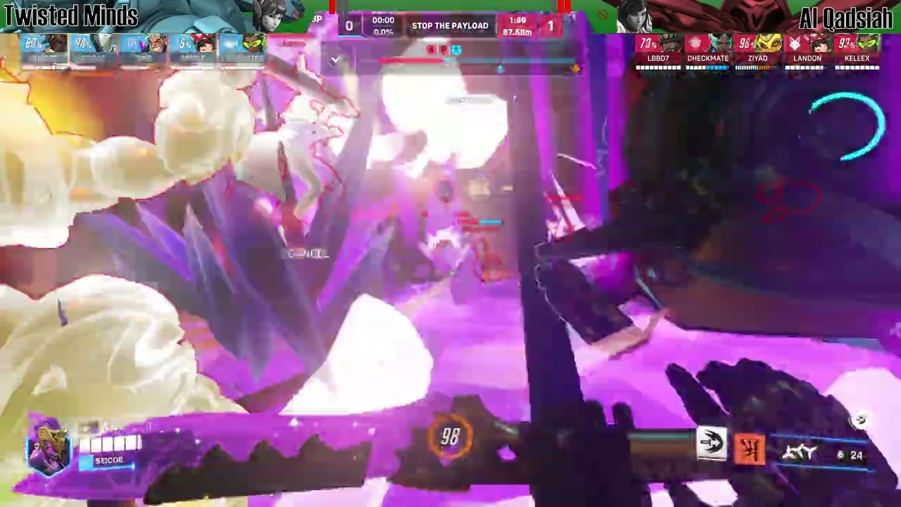 Seicoe POV - Twisted Minds vs Al Qadsiah  - Tracer, Genji, Echo - King's Row - OWCS EMEA STAGE 3