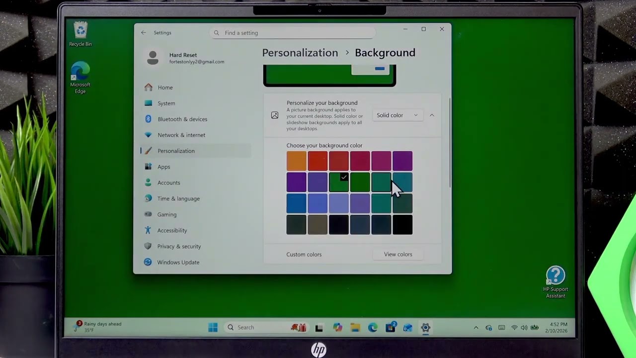 HP Pavilion 16 배경화면 변경 방법