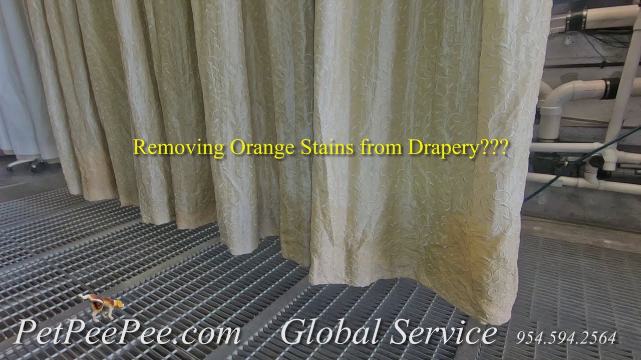 Drapery orange stains removal | By PetPeePee Company