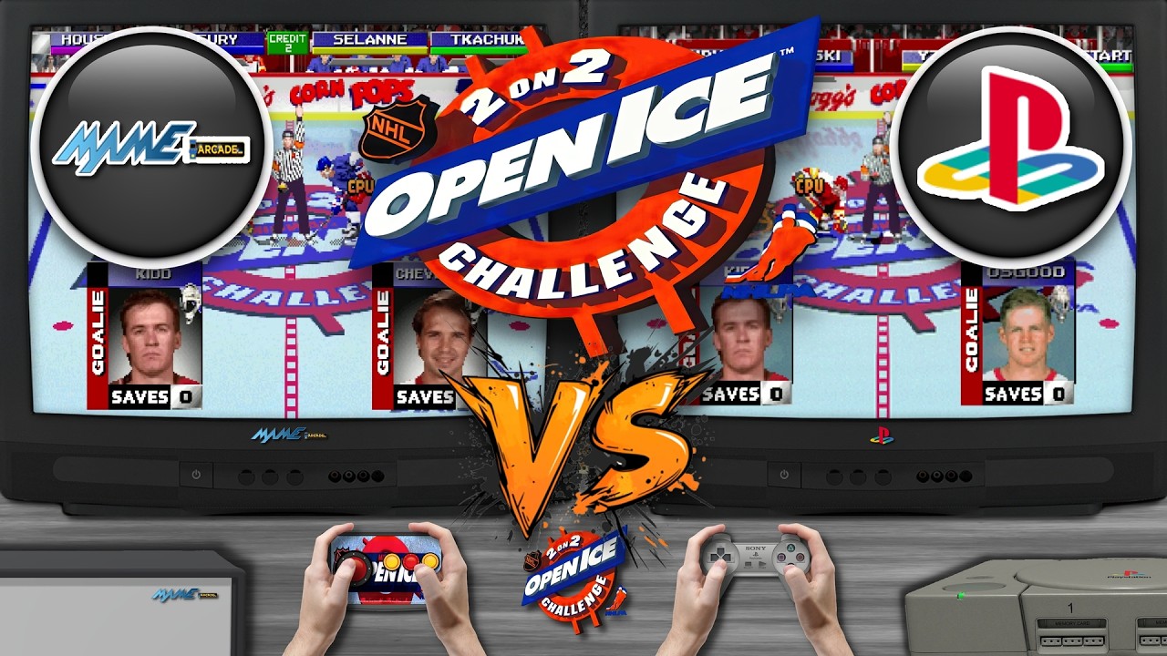 NHL 2 on 2 Open Ice Challenge 🎮 Arcade vs Sony PlayStation | Side-by-Side Comparison