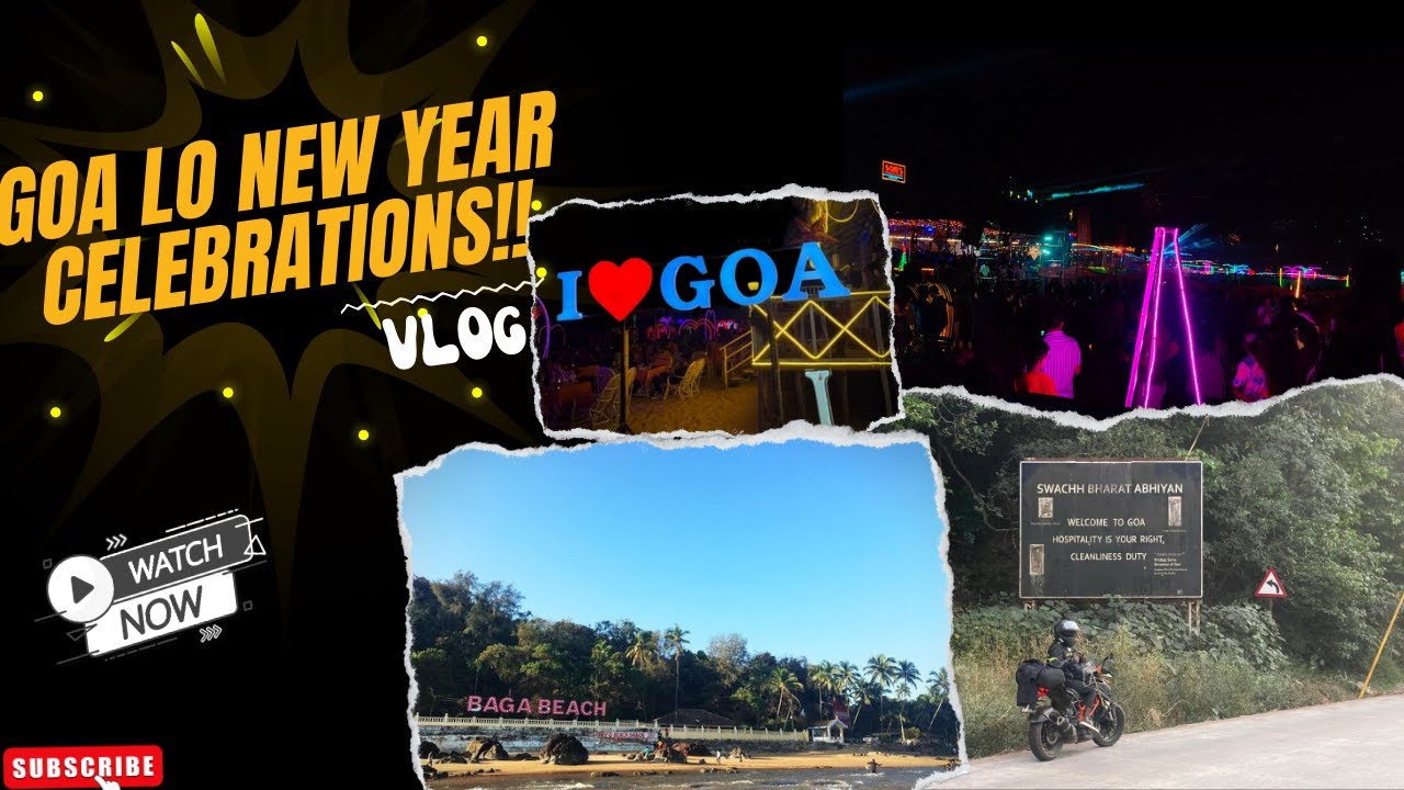 GOA LO NEW YEAR | BEACH LO NEW YEAR PARTY | TELUGU LO #goa  #telugu #teluguvlogs