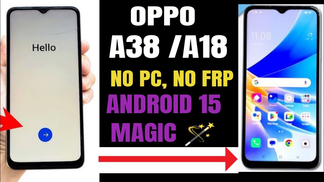Oppo A38/ A18 Google -Frp Bypass /  Android 15/ 100% Working Method 2026 ( Without Pc)