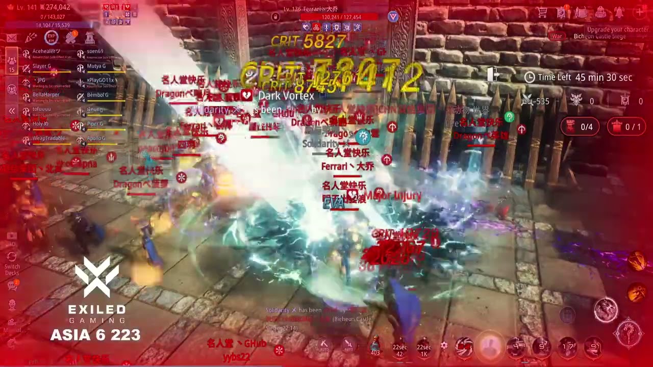 MIR4 Intense Castle Siege ASIA 6 Server 223 (Sorcerer POV)