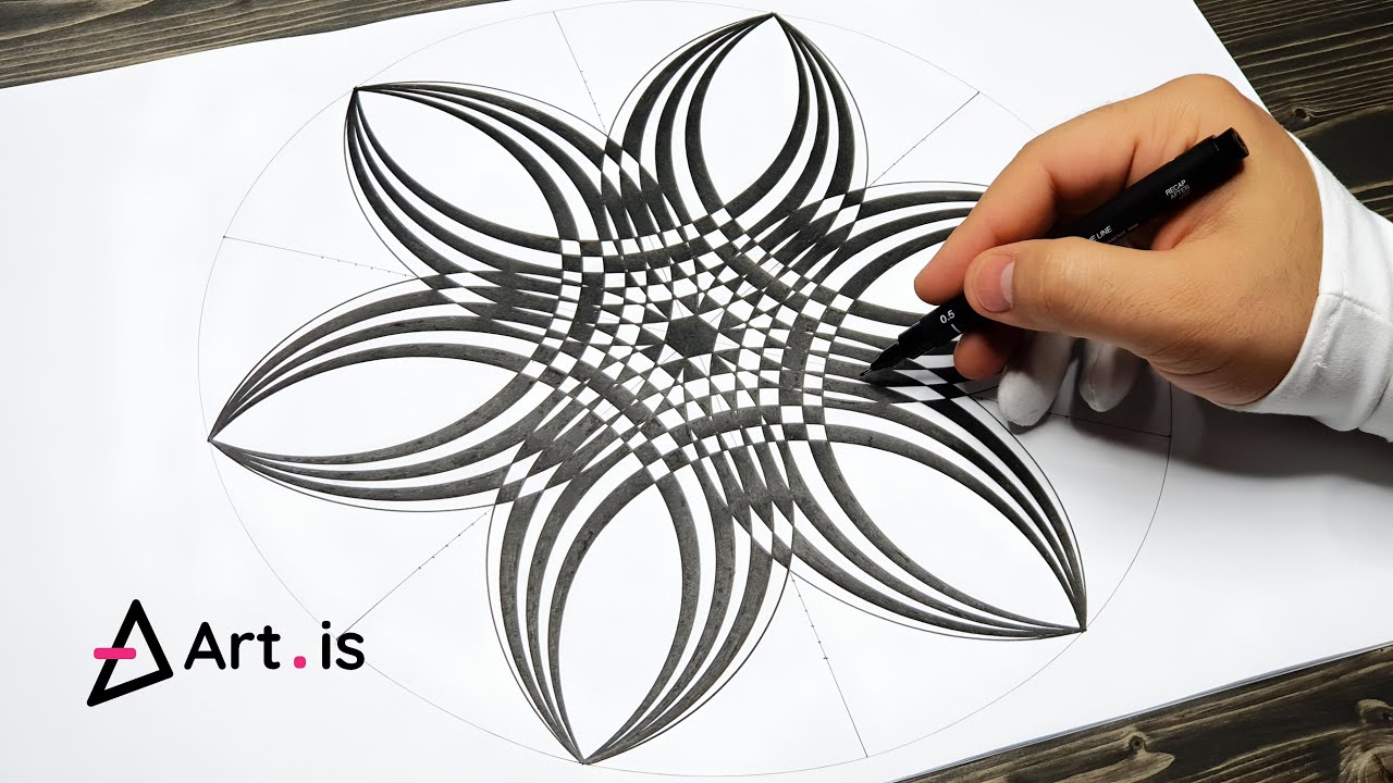 Drawing a Simple Geometric Pattern | Art is