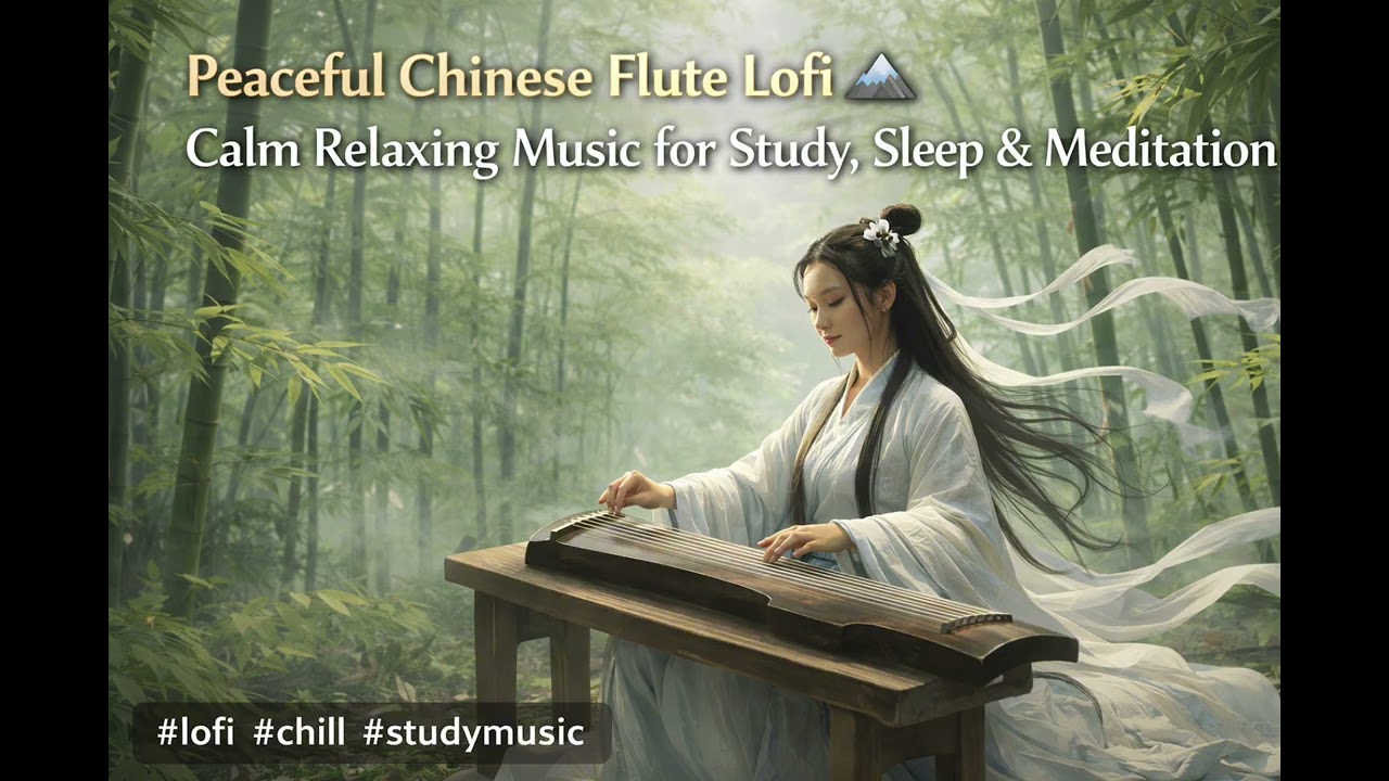 Peaceful Chinese Lofi 🎋 Relaxing Flute & Guqin Music for Study, Sleep & Meditation