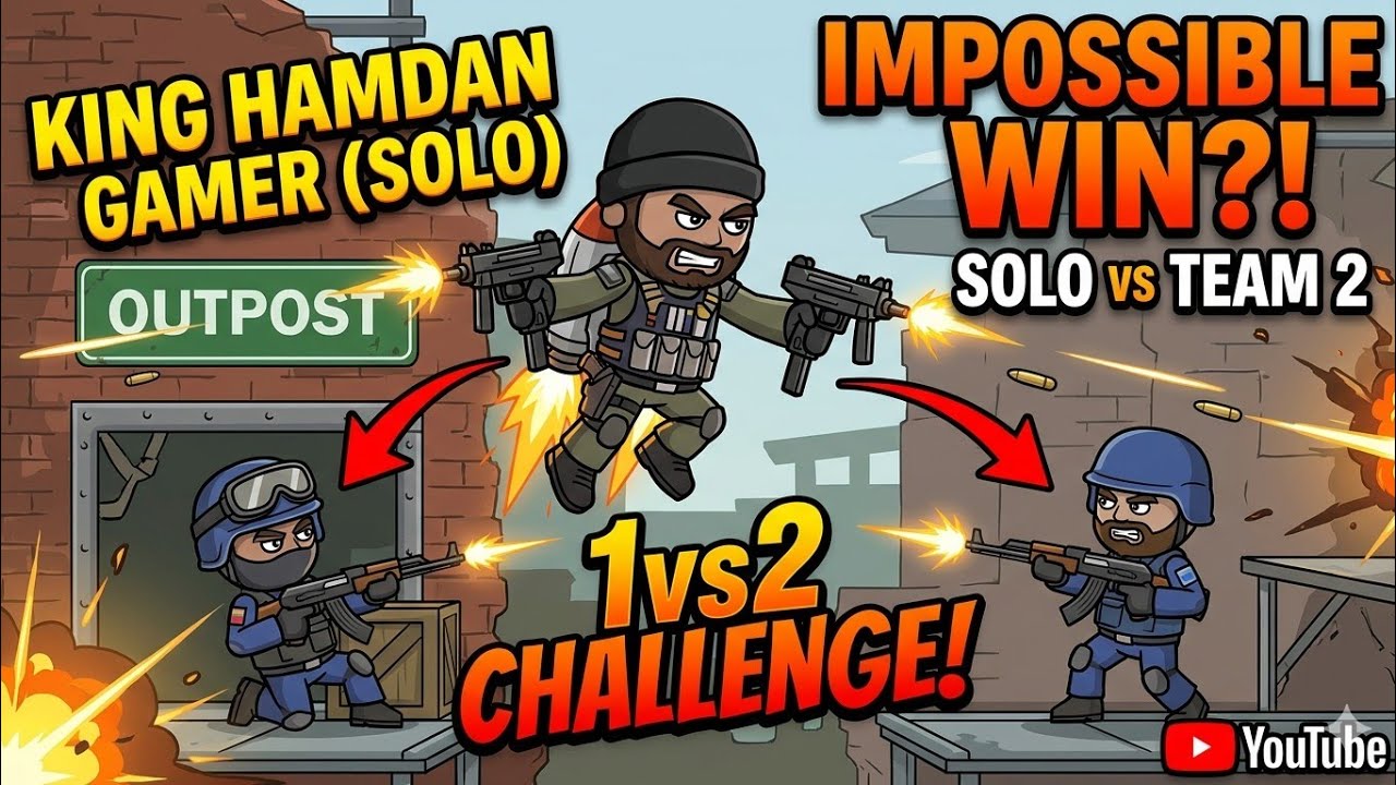 MINI MILITIA CLASSIC GAMEPLAY 🔥 Gameplay✅ #1v2 #minimilitia #minimilitiagaming #minimilitiatips