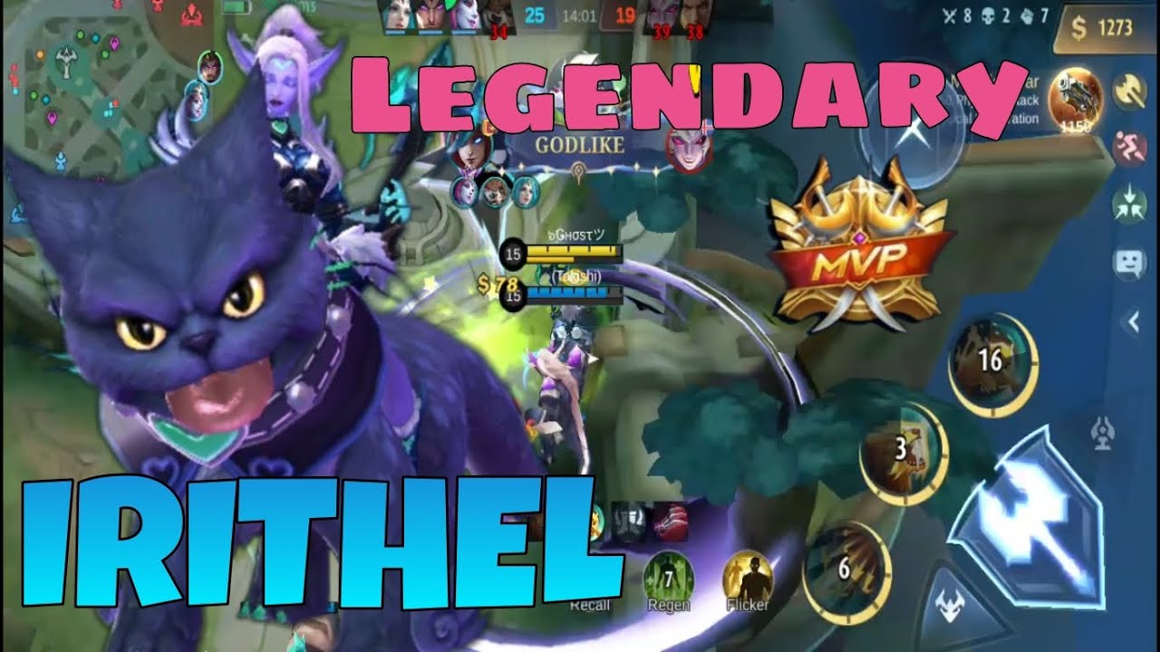 LEGENDARY!! Irithel MVP Gameplay | New Build & emblem set 2023 | Mobile legends