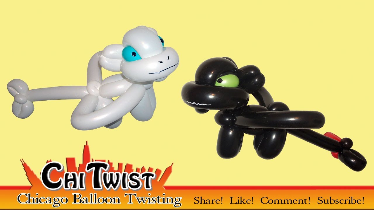 Night Fury Dragon Balloon Tutorial