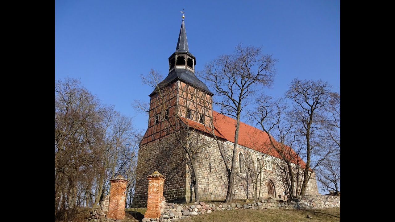 4K Germany Neuruppin Street Walk City Altstadt Holy Trinity Church Markt Old Town Hall View 2