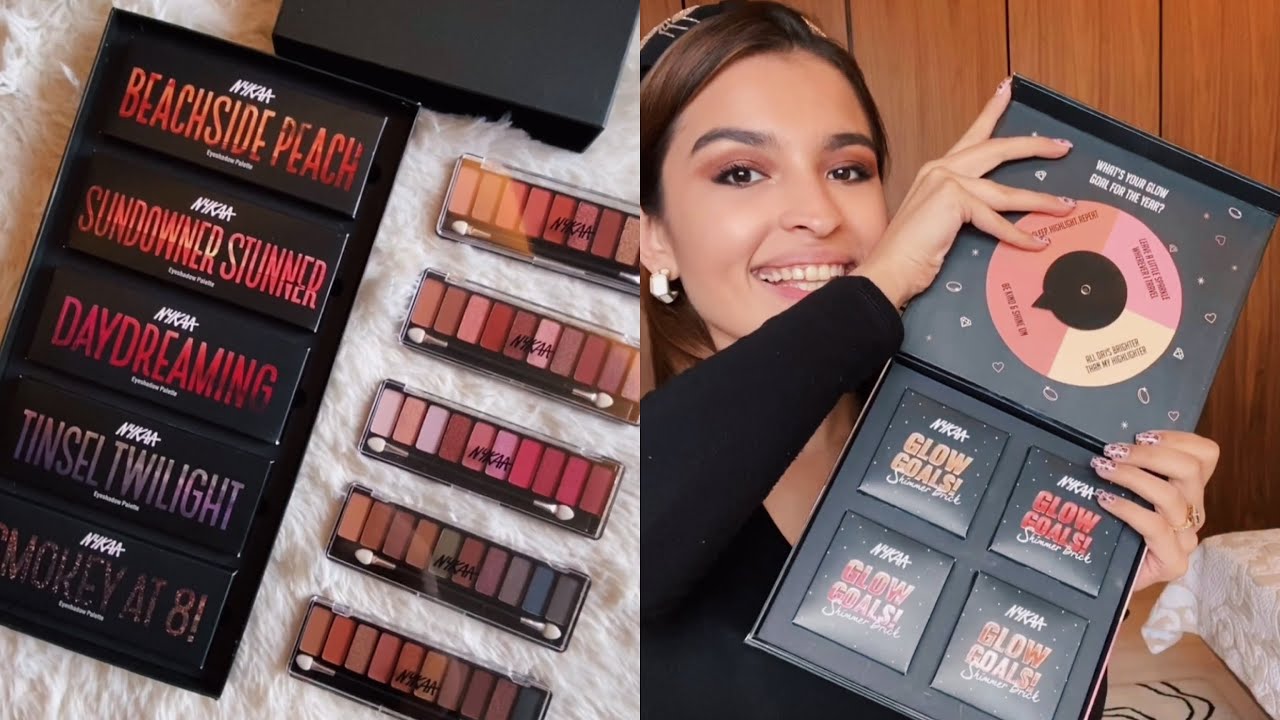 MY GO-TO LOOK ft Nykaa Eyes On Me 10-IN-1 Palettes+Glow Goals Shimmer Brick! REVIEW + TUTORIAL