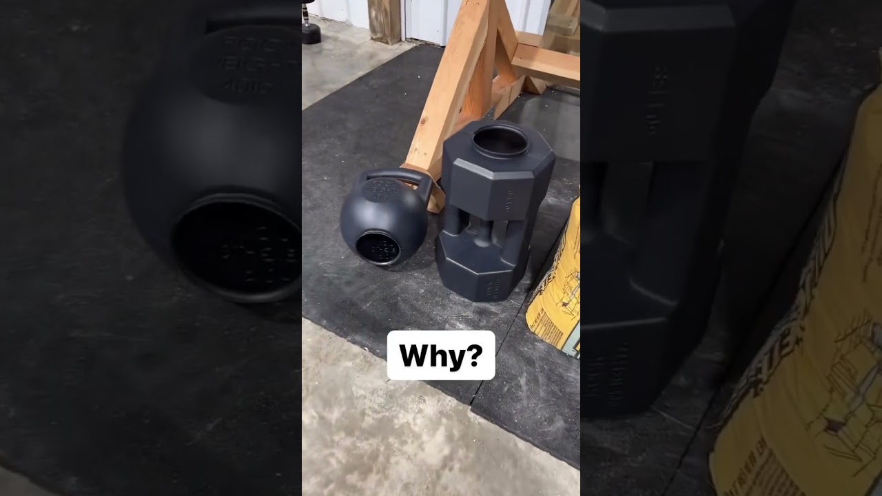 It&rsquo;s that simple! DIY dumbbells saves you 75%! 🤯. #garagegym #concreteweights #diy #dumbbell