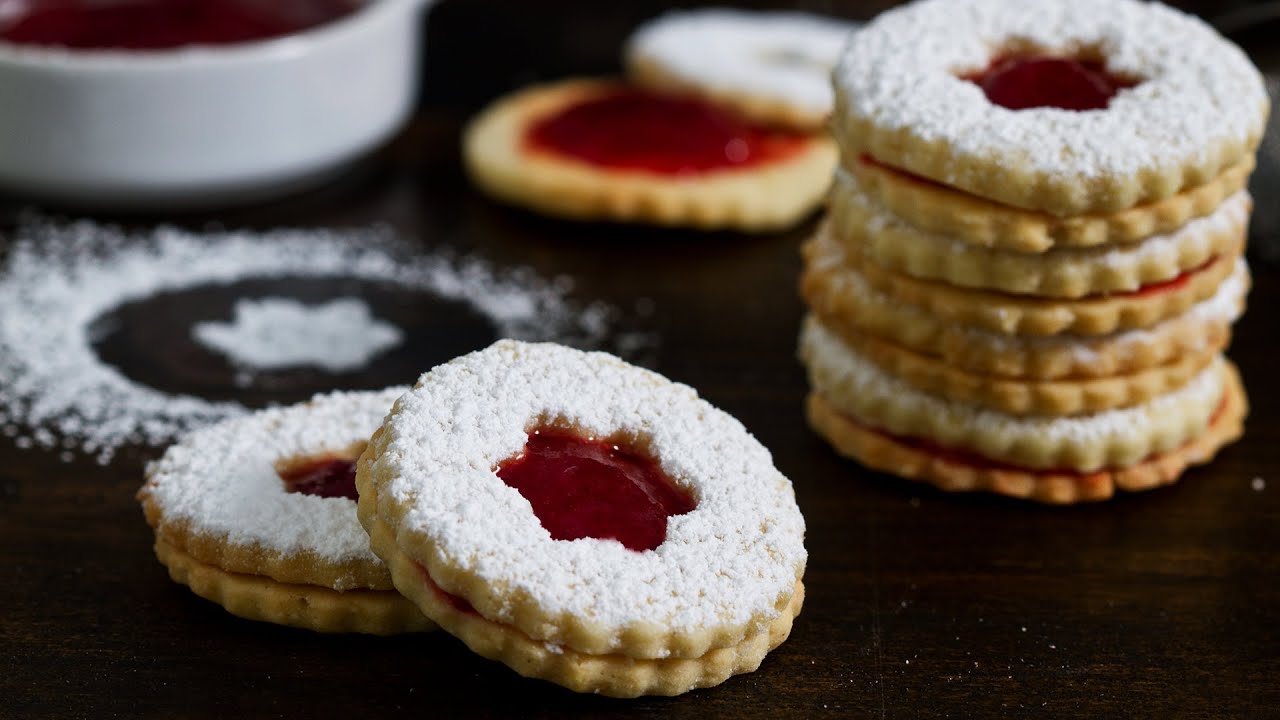 Strawberry Cardamom Linzer Cookies Recipe