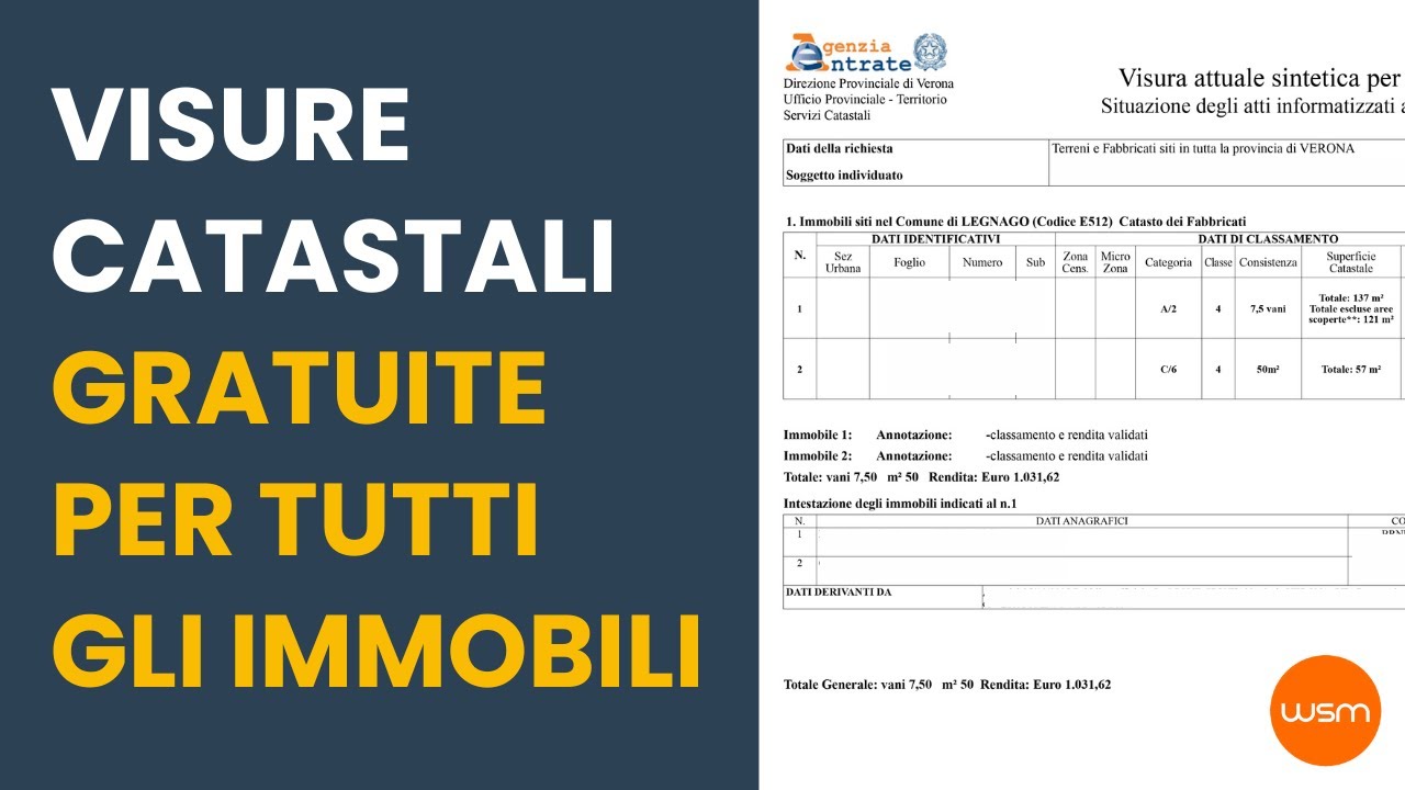 Novità 2025! Visure Catastali Gratuite per Tutti gli Immobili