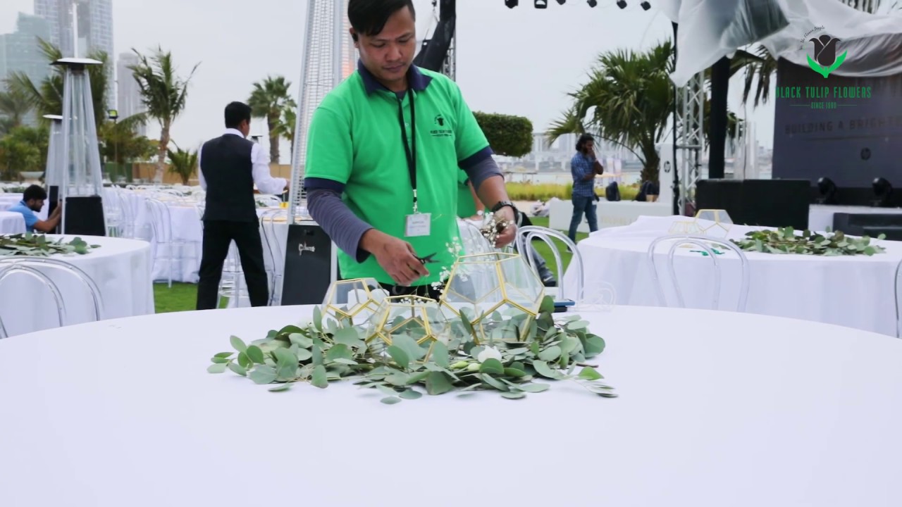 Centerpieces for Corporate Events |  Flower Arrangements Dubai | Black Tulip Flowers