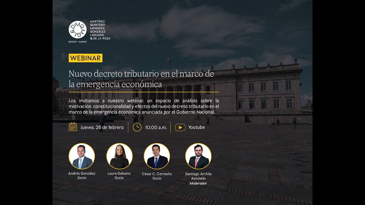 Webinar: Nuevo decreto tributario en el marco de la emergencia económica