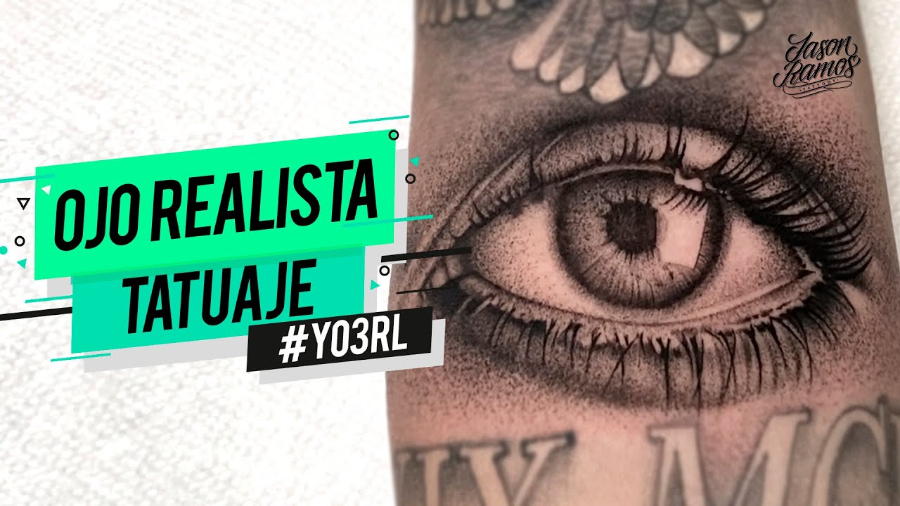 Tatuaje Ojo Realista en Brazo // Puntillismo de Arrastre // PDA // Realistic Eye Portrait #yo3rl
