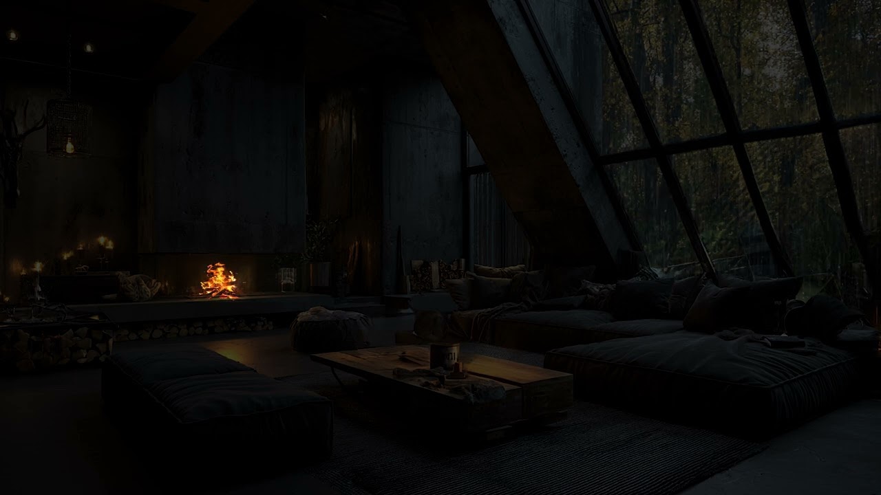 Gentle Storm Moving Through a Quiet Forest Village | Calm Night Ambience for Study and Meditation