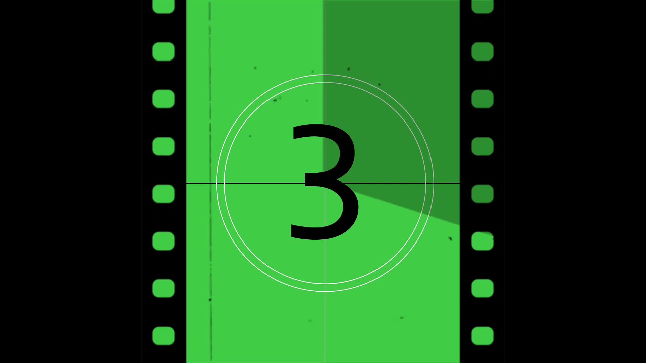 Video countdown green screen effect 1 2 3 4 5
