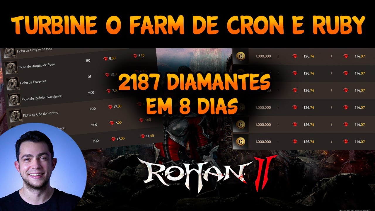 TURBINE SEU FARM DE CRON E RUBY (FIZ 2187 RUBY EM 8 DIAS  E EVOLUINDO A CONTA) MARCO VEIO ROHAN