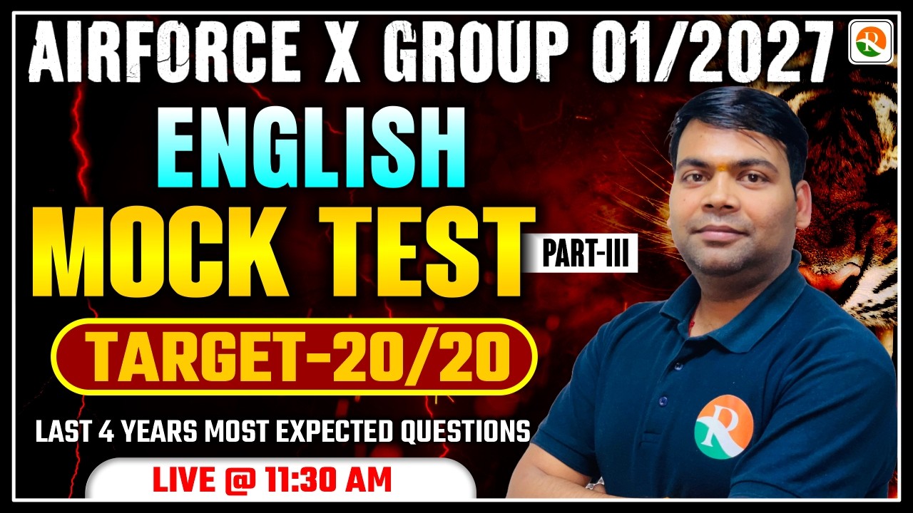 Airforce Pyqs -3 | English pyq for Airforce / Airforce Previous Year Question / Airforce English PYQ