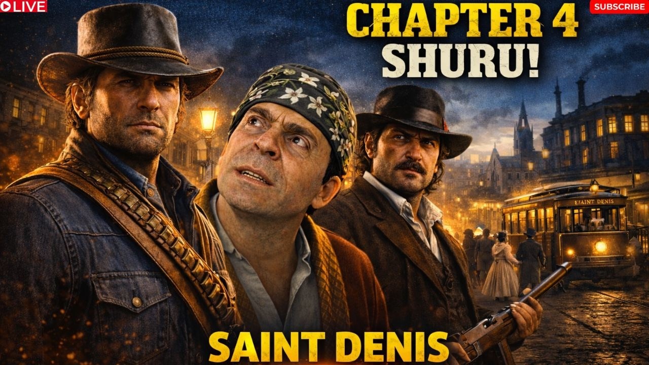 RED DEAD REDEMPTION 2 LIVE HINDI | CHAPTER 4 SHURU | SAINT DENIS MEIN JACK KI TALASH 😰