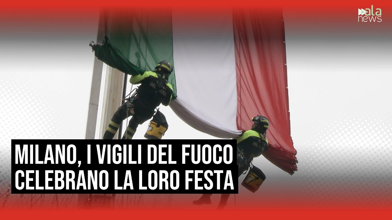 Milano, i Vigili del fuoco celebrano l'anniversario del Corpo nella caserma di via Messina