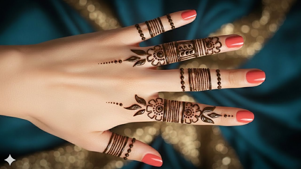 ✨ Easy Finger Mehndi Design | Simple & Stylish Henna