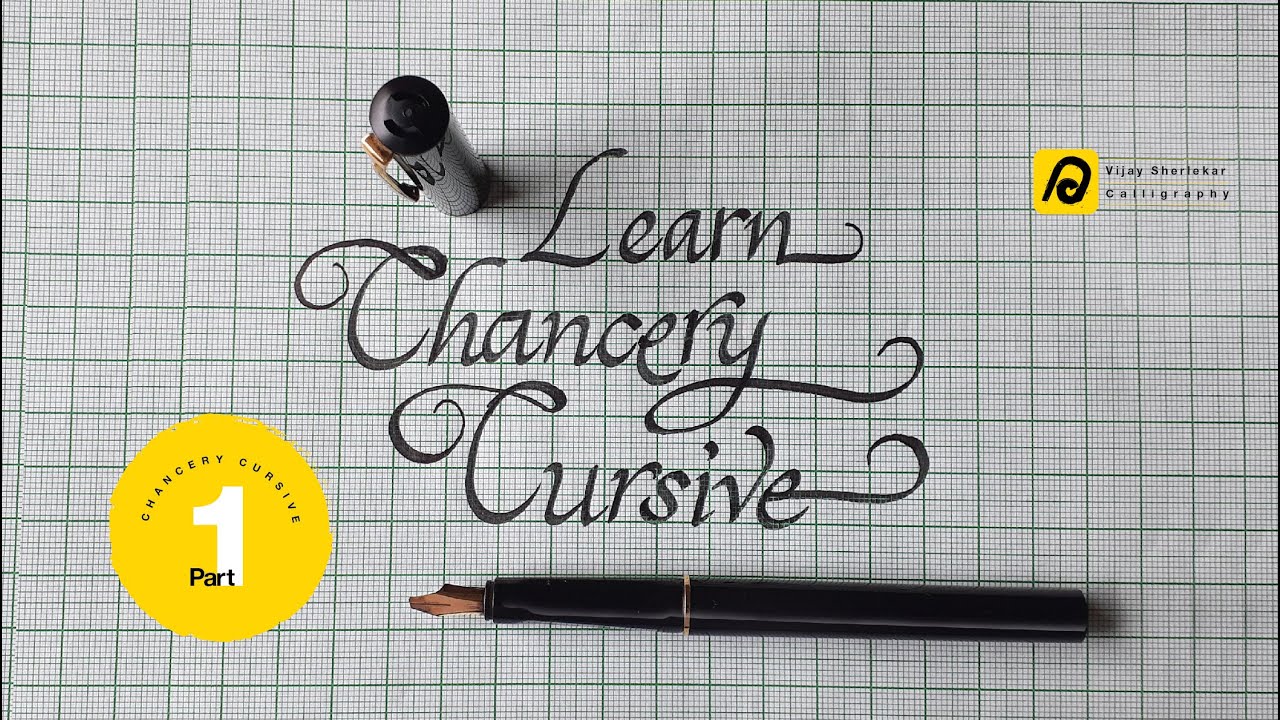 #chancerycalligraphy Chancery cursive basic calligraphy for beginners - Part 1
