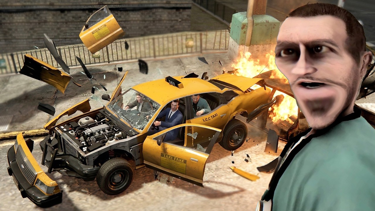 In traffic at a speed of 9999999, can the taxi take you to the navigation point? - GTA4