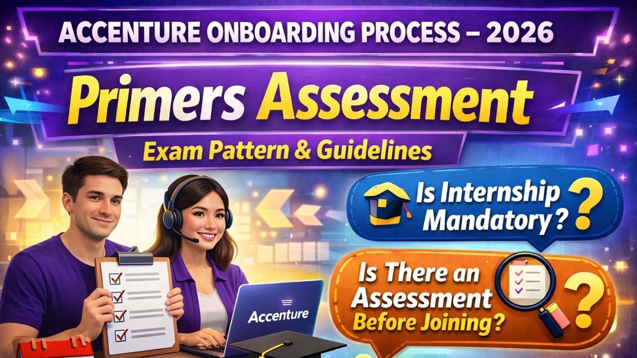 Accenture Onboarding Process 2026 Explained | Internship Optional? Pre-Learning, Exams, Training