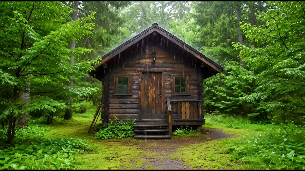 Cabin Rain Sounds for Deep Sleep  Insomnia Relief