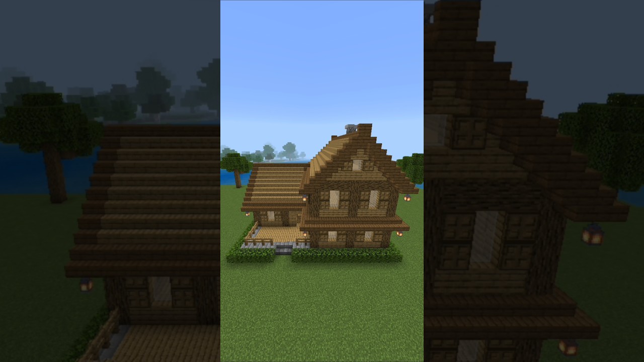 Modern 2-Story House In Minecraft Timelapse #minecraft #shorts #asmr