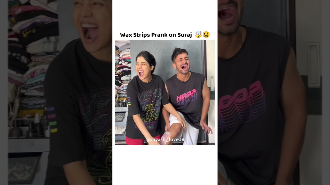 Wax strips prank suraj 😫😄 II #suyash #yashi #prank #suraj #wax #masti #viral #shorts #trending