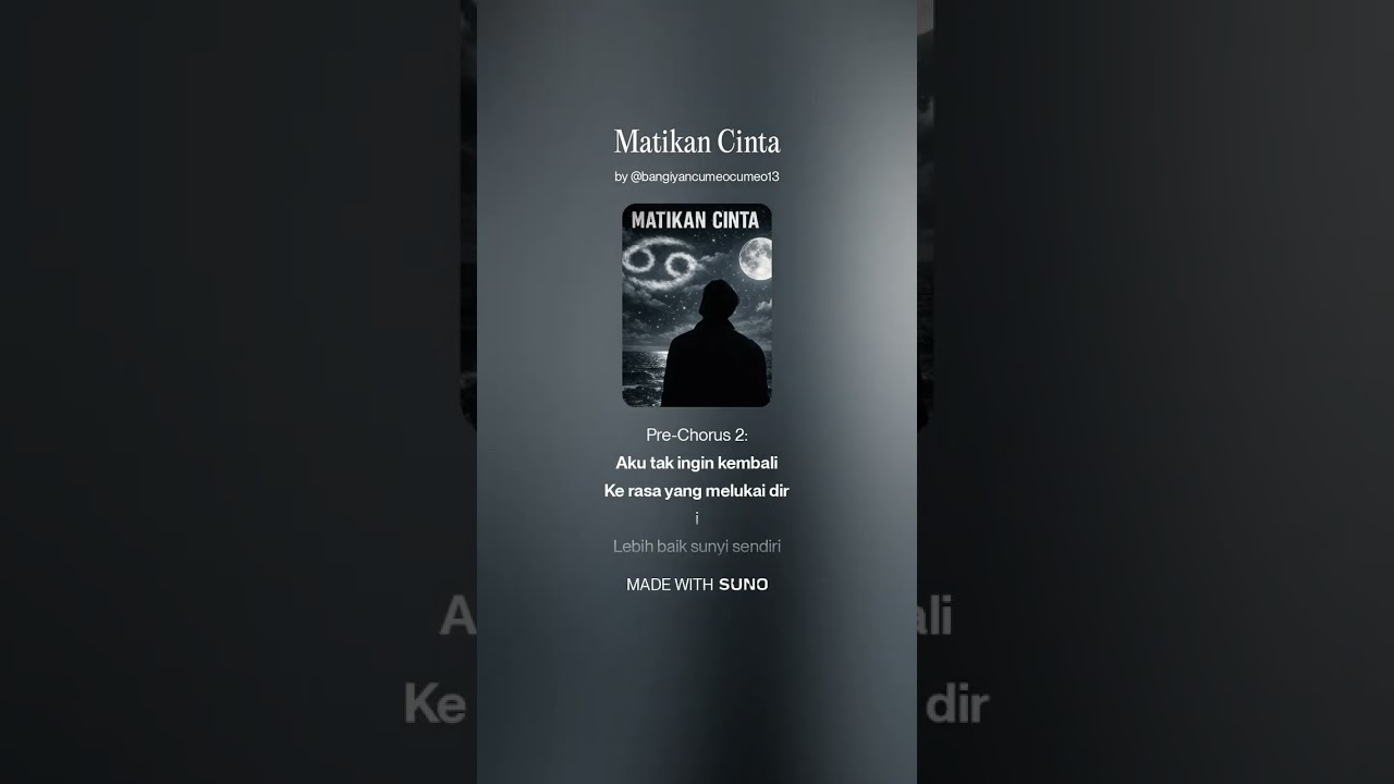 Matikan Cinta. #bangyan  #music  #slowrap  #liriklagu  #foryou 