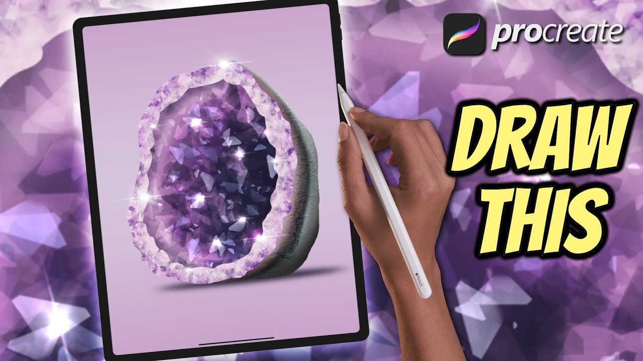 Amethyst Crystal - Procreate tutorial 