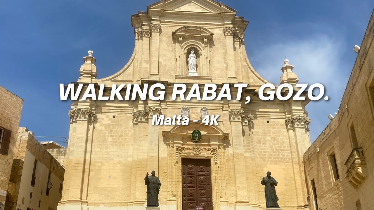 (ASMR) Walking through Rabat the fortified city of Victoria, Gozo, Malta 🇲🇹/ 4K - HDR