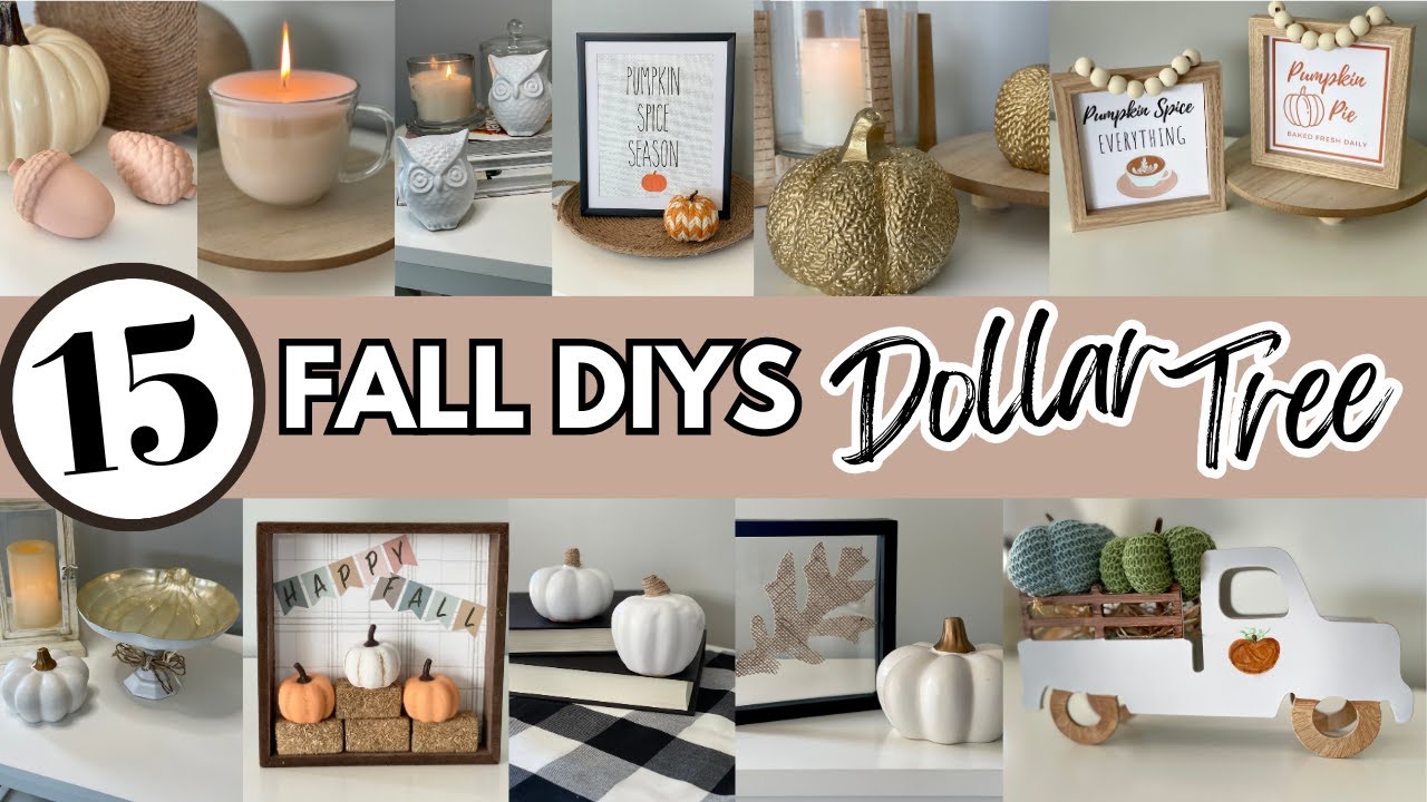 🍂15 DOLLAR TREE FALL DIYs | EASY HIGH END AUTUMN DECOR 2023 🍂