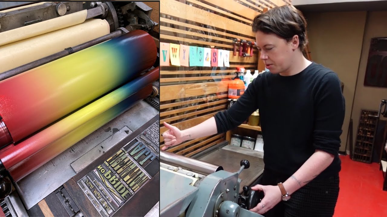 Using a Vandercook Proof Press