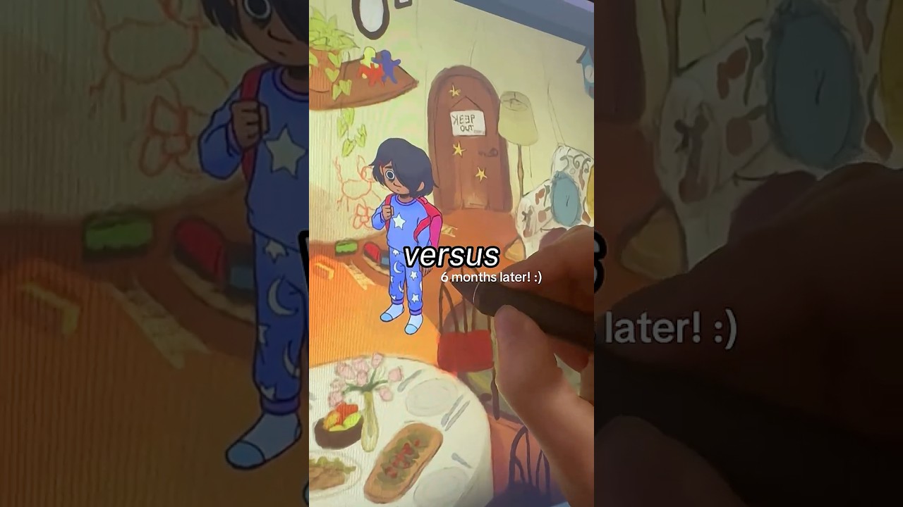 6 months of progress on our cozy horror game Dream Hollow! 💪💖✨ #indiedev #indiegames #gamedev