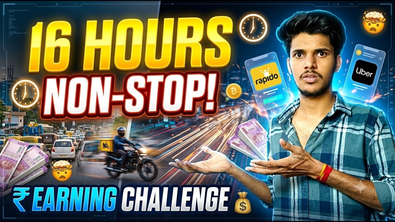 6 AM to 10 PM Non-Stop Duty! 🤯 | 16 Hours Earning  in Bike Taxi |Rapido & Uber Best Earning Tricks!