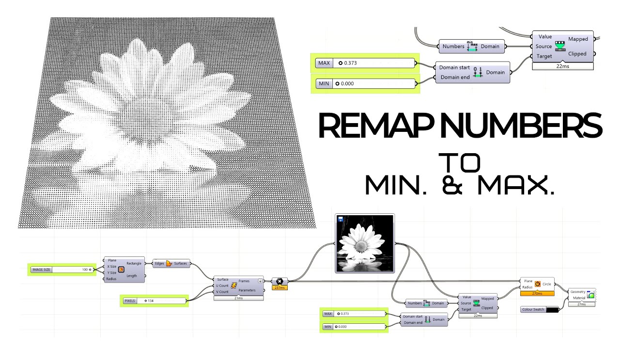 Picking Smallest and Largest Numbers with Image Sampler Rhinoceros and Grasshopper quick Tutorial