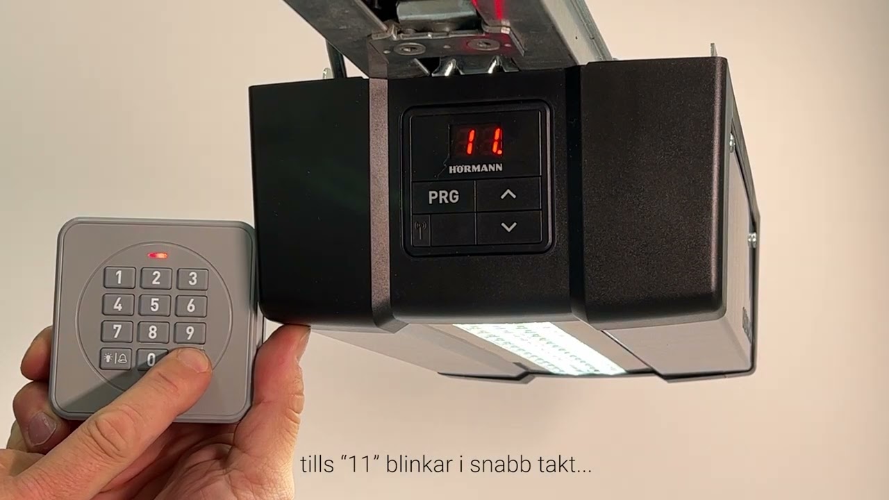 Programmera kodlås till motor SupraMatic 4