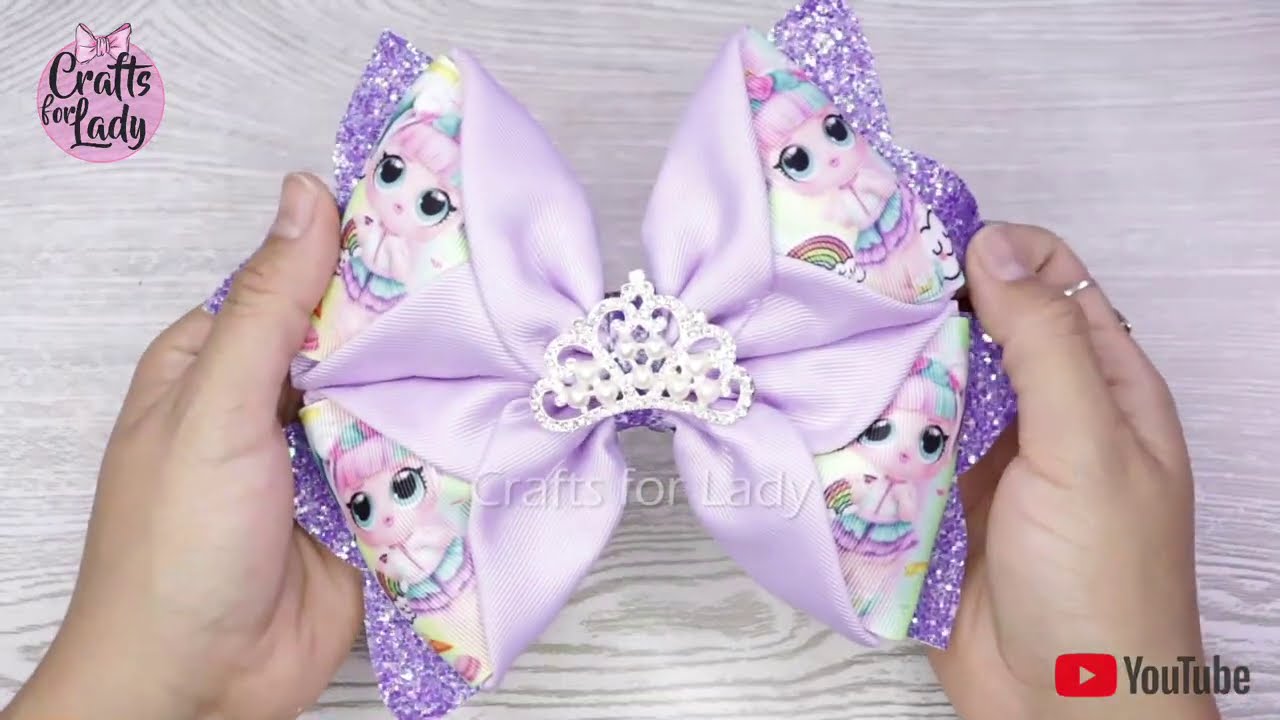 Moño de moda listón de 7.5 cm || video 98 || Flor de 4 pétalos || Moños para niñas ||