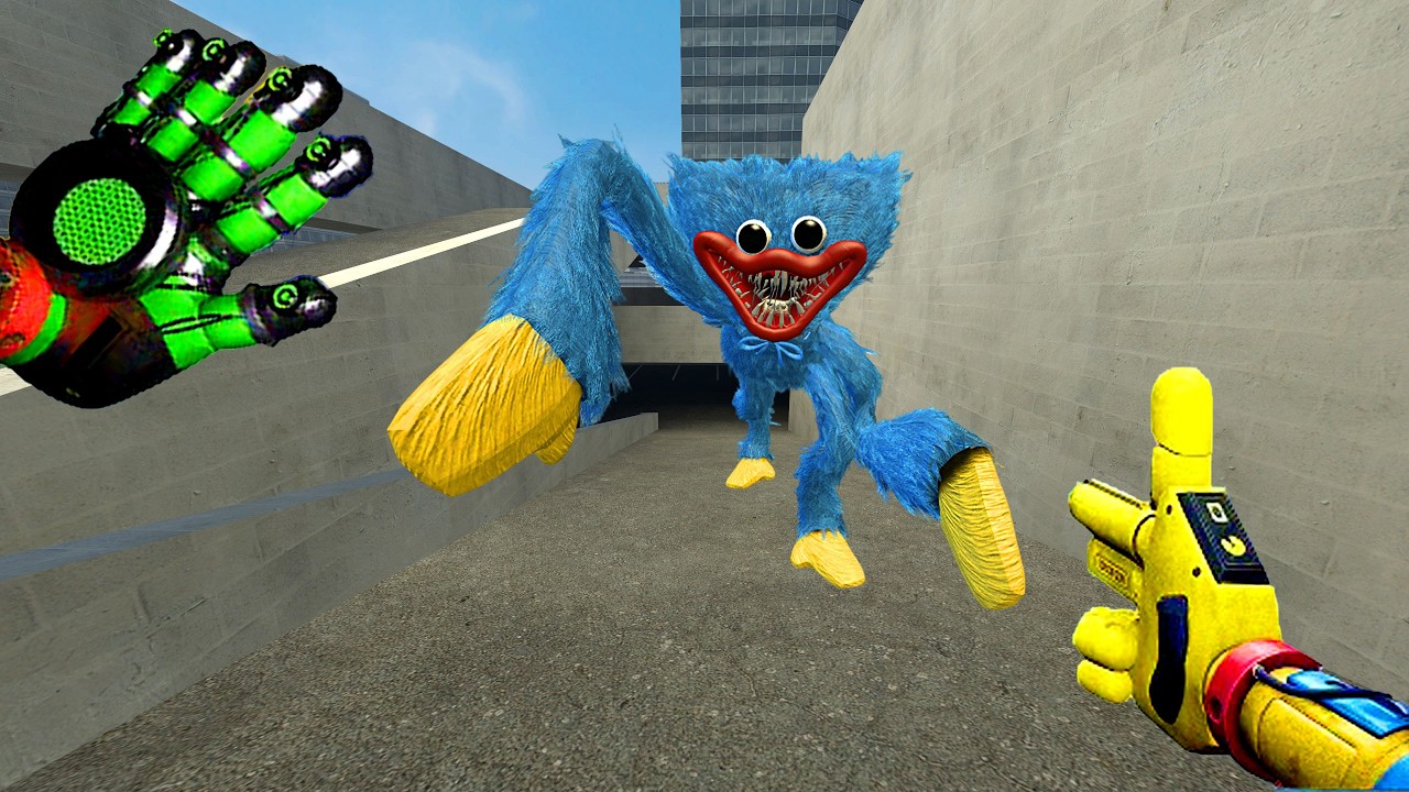 I FOUND HUGGY WUGGY FROM POPPY PLAYTIME APPEARS EVERYWHERE IN THE CITY! | Garry's mod