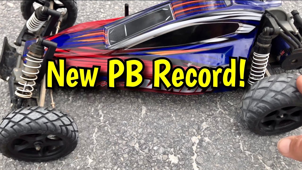 Traxxas Bandit VXL Speed Test with Anaconda tires / New Personal Best Record