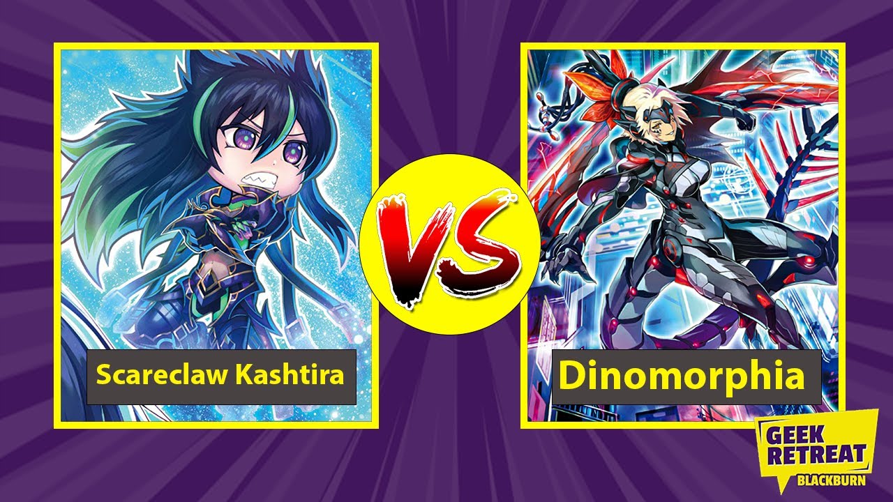 Geek Retreat: YuGiOh! tournament Round 1 Scareclaw Kashtira vs Dinomorphia