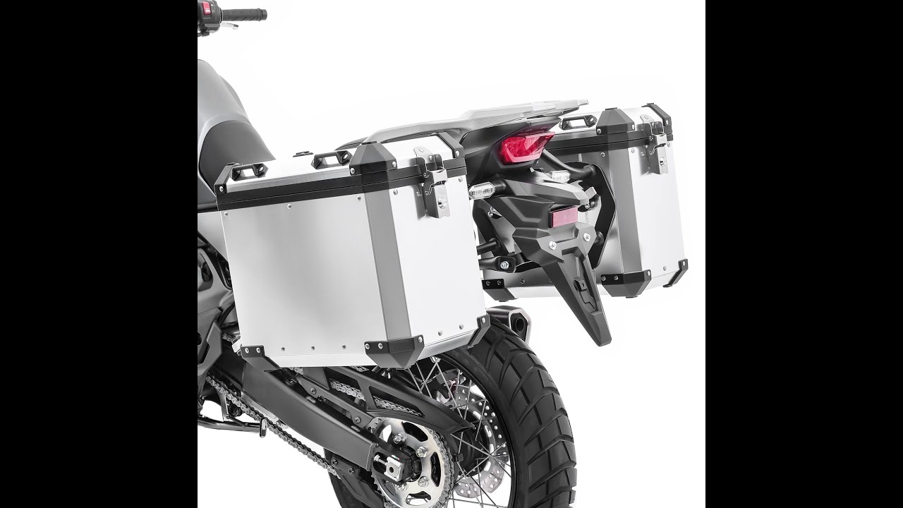Alu Seitenkoffer Set mit Kofferträger für Honda Transalp 750