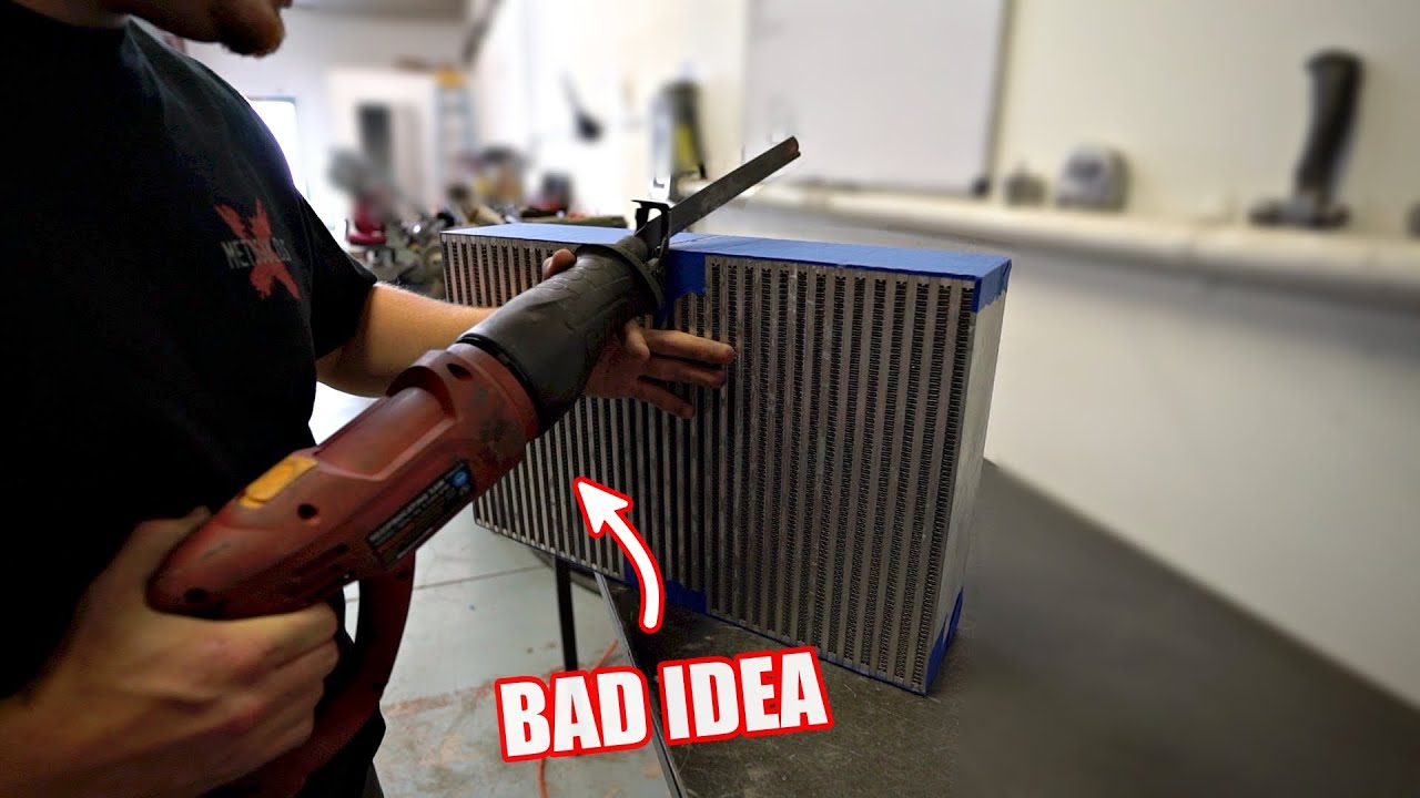 Cutting My NEW $500 Intercooler IN HALF!